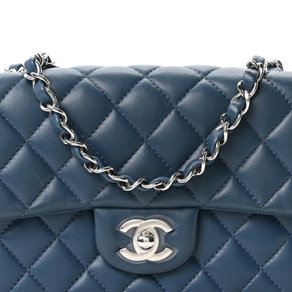 Chanel Lambskin Quilted Mini Rectangular Flap Blue 8 of 10