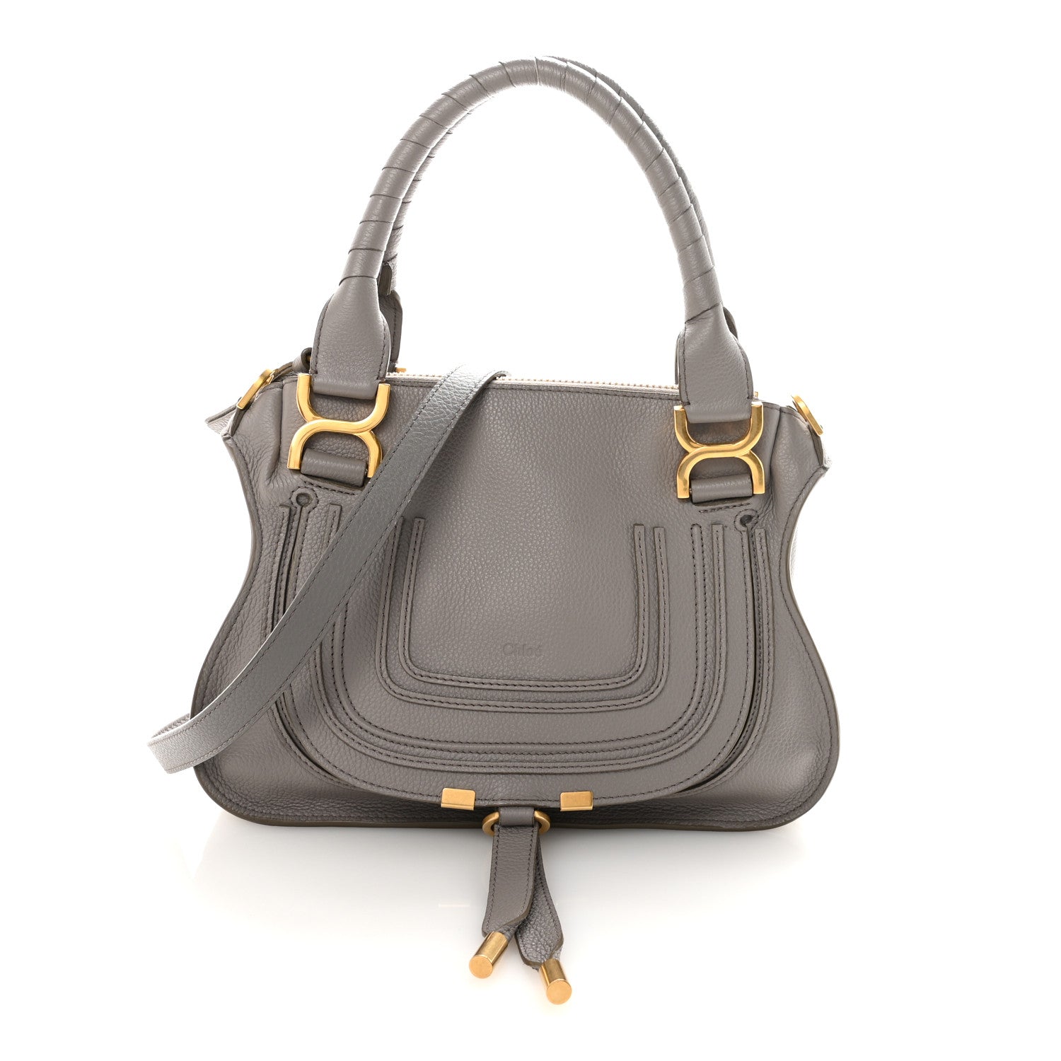 Chloe Calfskin Small Marcie Satchel Cashmere Grey 1 of 9