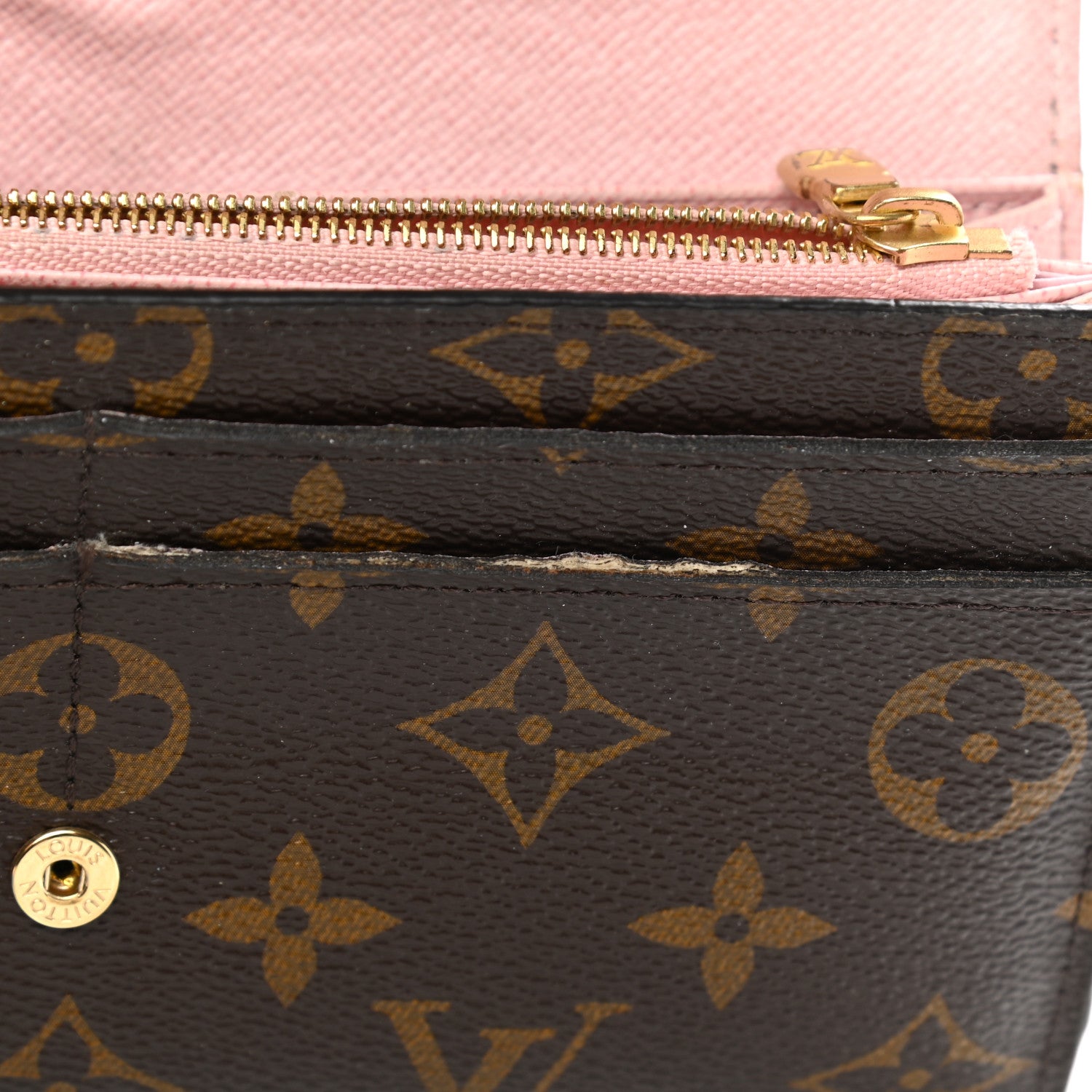 Louis Vuitton Monogram Sarah Wallet NM Rose Ballerine 13 of 14