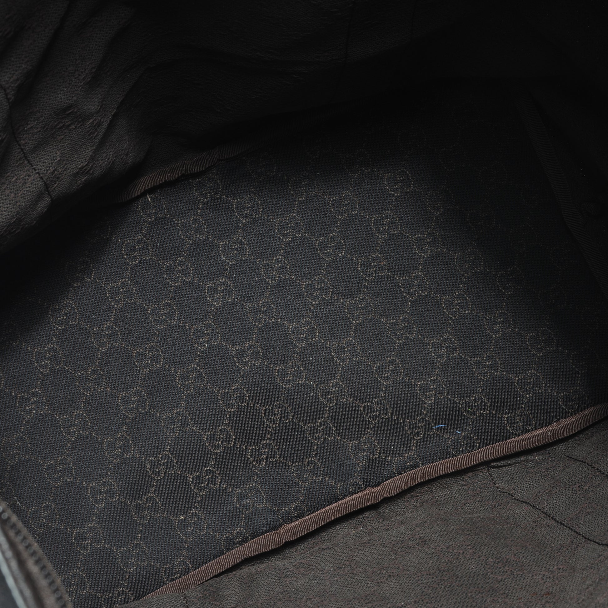 Gucci Denim Monogram Large Collapsible Travel Tote Dark Brown 8 of 8