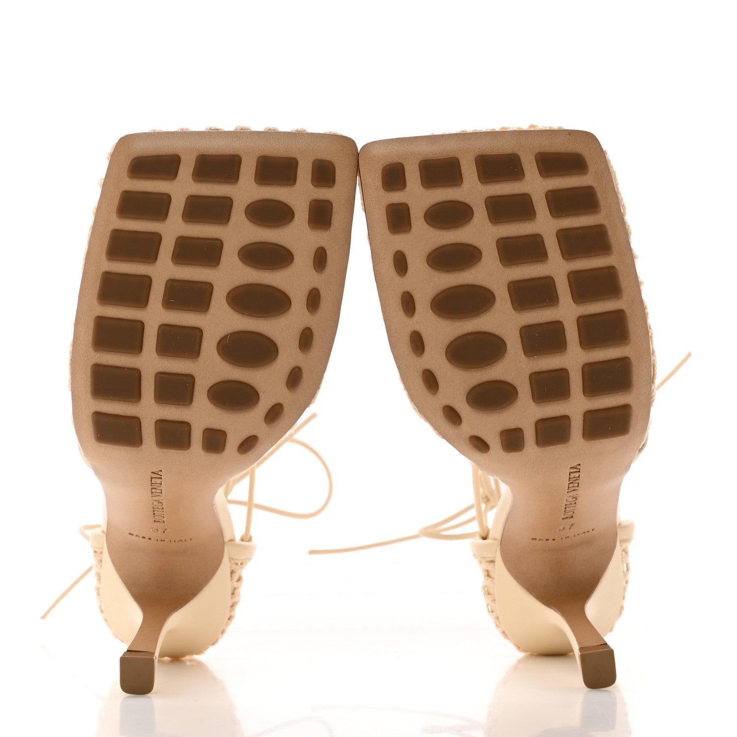 Bottega Veneta Mesh Nappa Stretch Ankle Tie Sandals 37 Toile 6 of 8