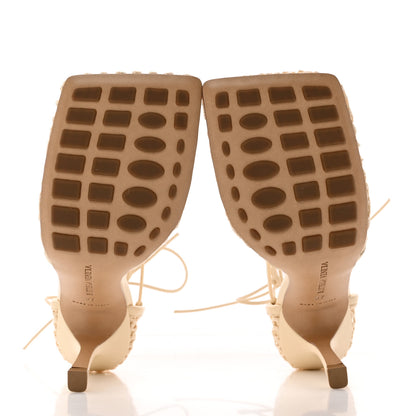 Bottega Veneta Mesh Nappa Stretch Ankle Tie Sandals 37 Toile 6 of 8