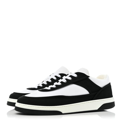 Chanel Fabric Womens Logo Sneakers 40.5 Black White 3 of 10