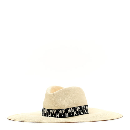 Hermes Straw Arizona Panama Brisa Hat 57 Naturel Ecru Black 1 of 9