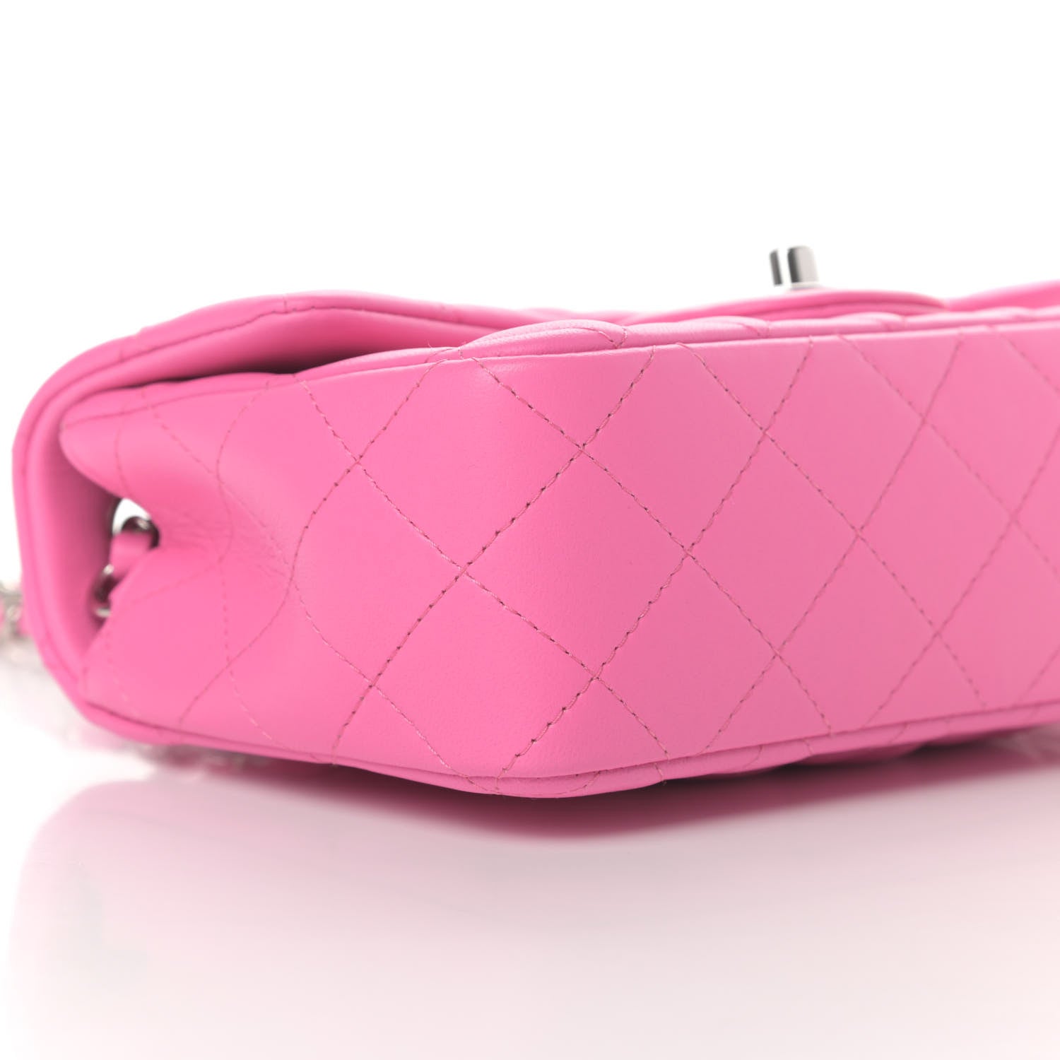 Chanel Lambskin Quilted Mini Rectangular Flap Pink 9 of 12