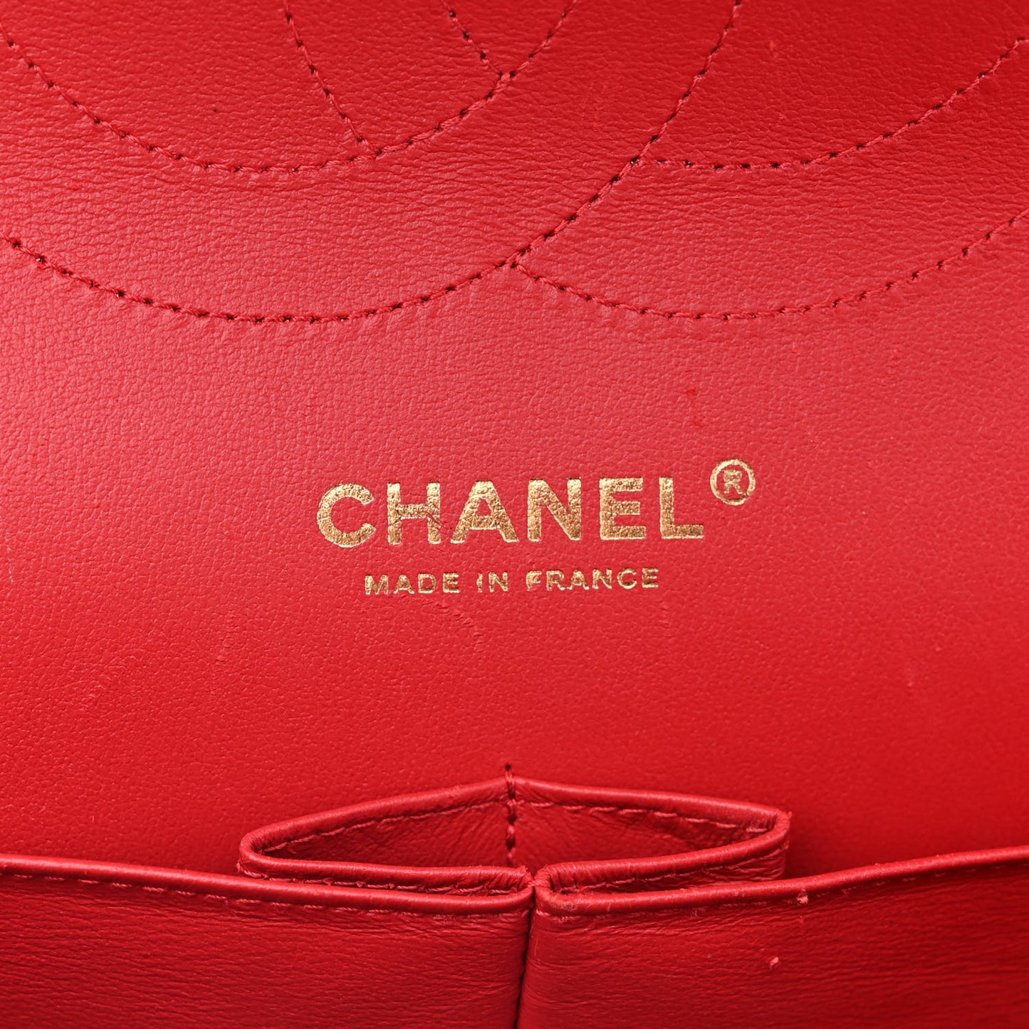 Caviar Quilted Jumbo Double Flap Red