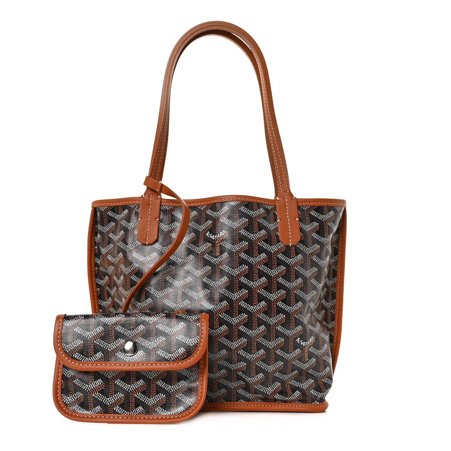 Goyardine Reversible Mini Anjou Black Gold