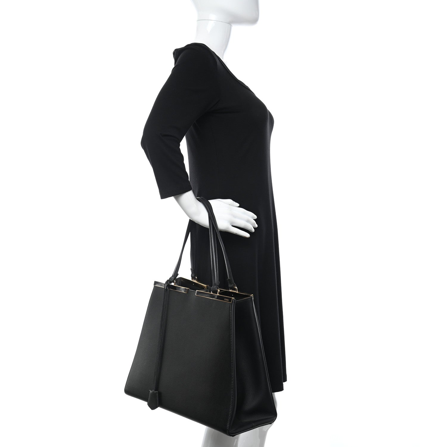 Fendi Vitello Elite Large 3Jours Tote Black 2 of 12