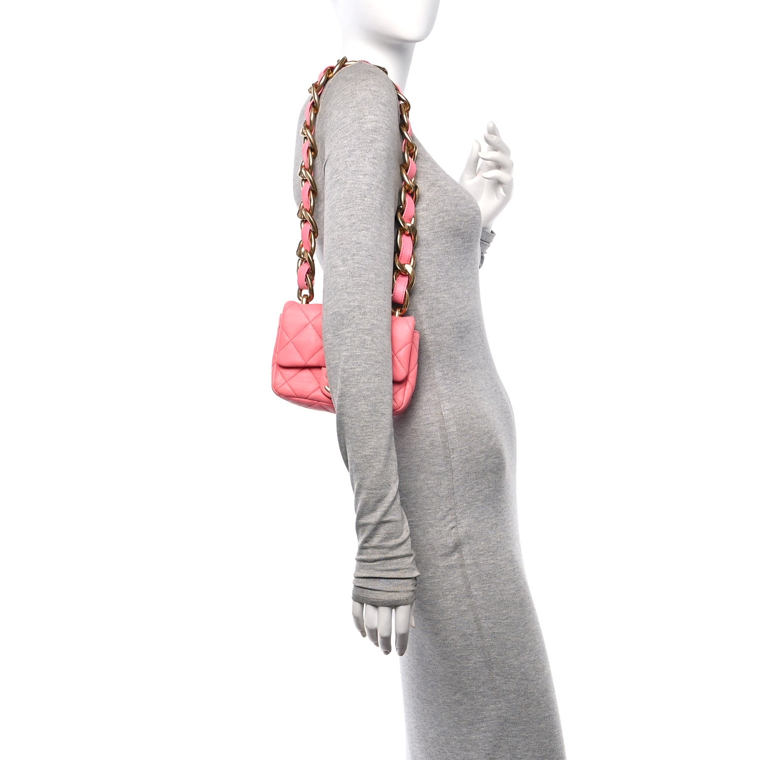 Chanel Lambskin Quilted Mini Funky Town Flap Pink 2 of 10