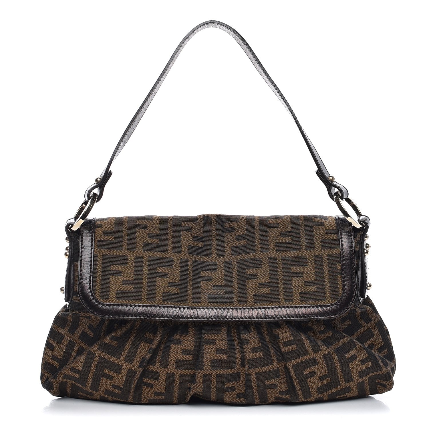 Fendi Zucca Small Chef Shoulder Bag Tobacco 1 of 7