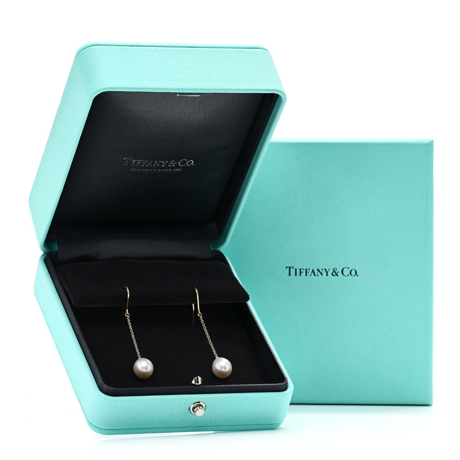 Tiffany 18K Yellow Gold Cultured Pearl Elsa Peretti Pearls By The Yard Drop Earrings 5 of 5