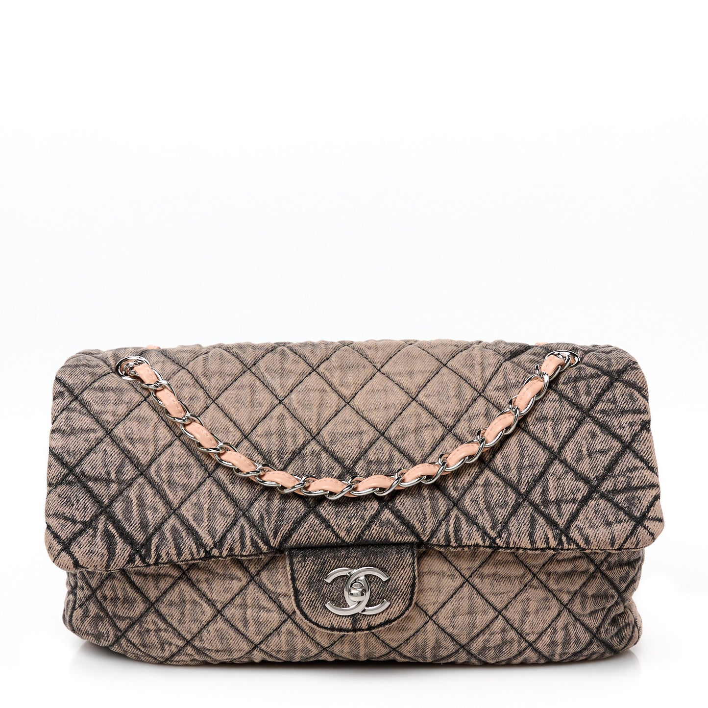 Denim Quilted Denimpression Flap Rose Clair