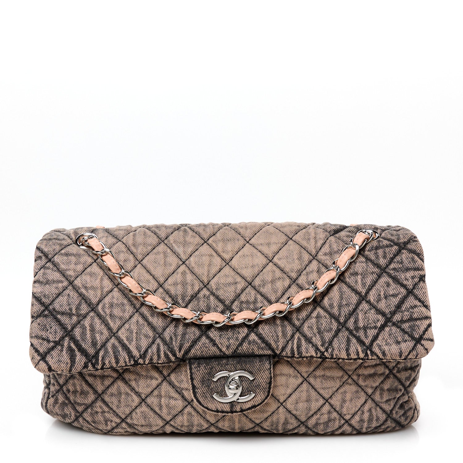 Chanel Denim Quilted Denimpression Flap Rose Clair 1 of 11