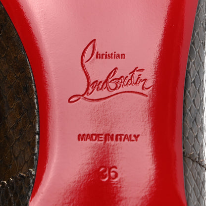 Christian Louboutin Snakeskin Embossed Mamadrague Flats 36 Dark Brown 6 of 7