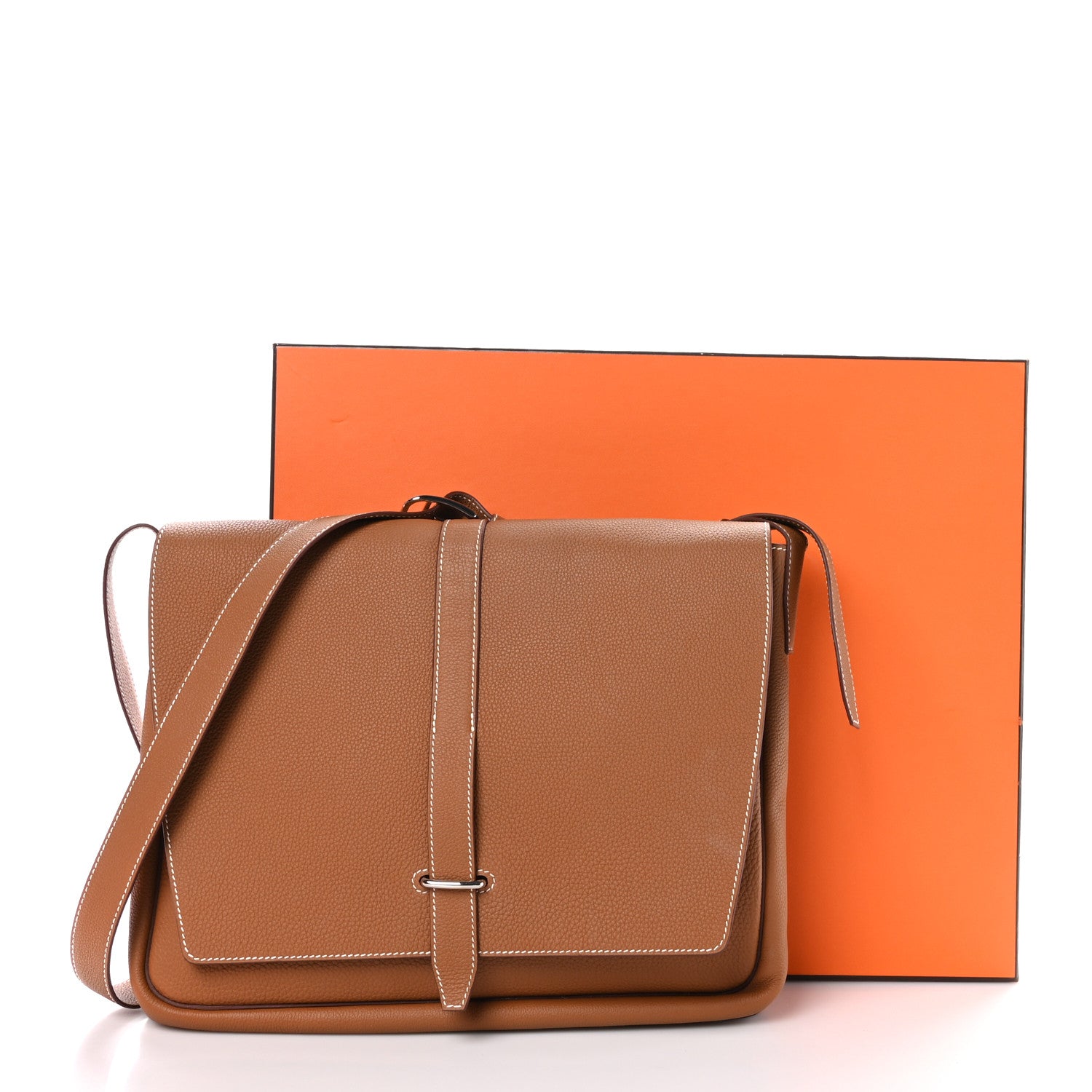 Hermes Togo Steve Light Messenger Gold 10 of 10