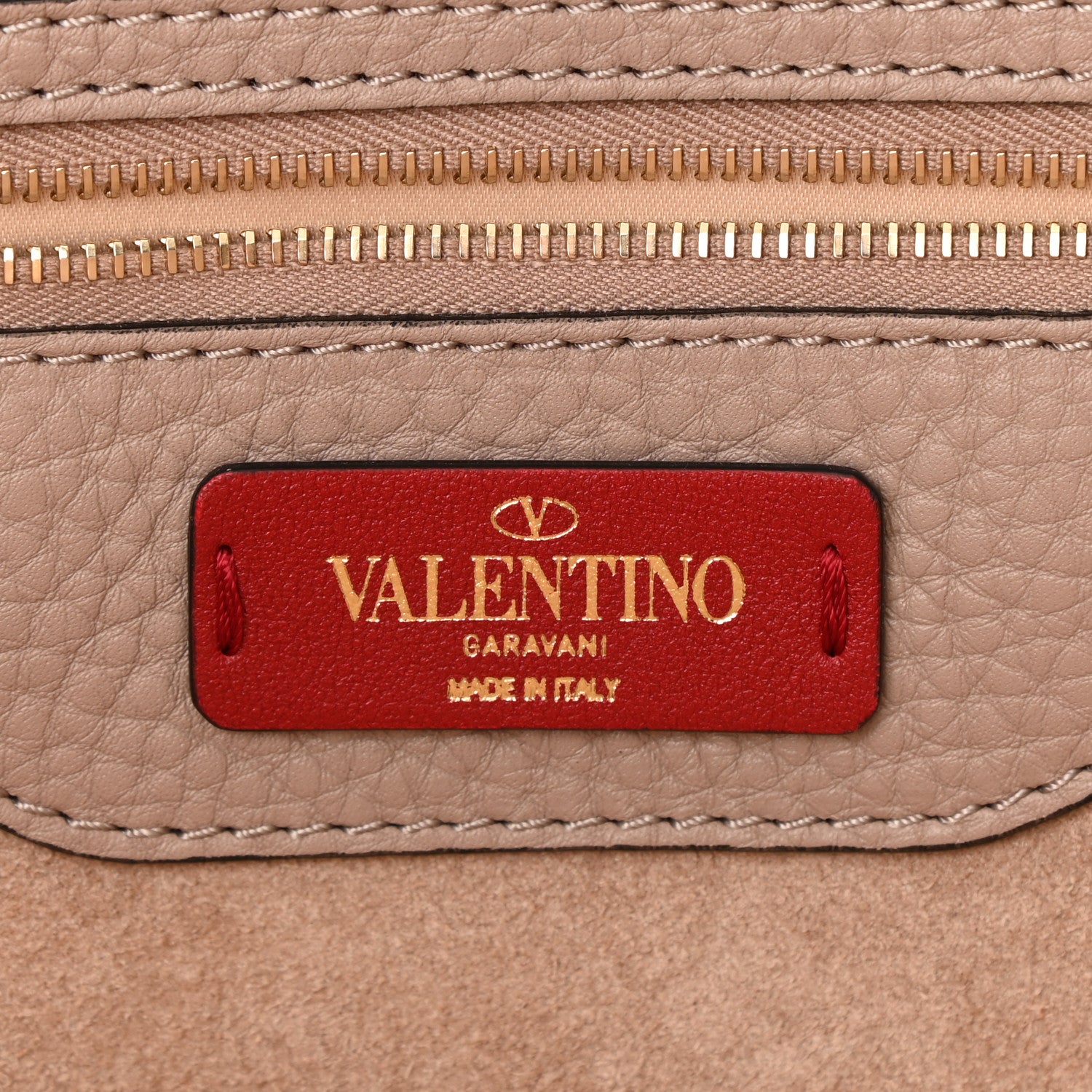 Valentino Garavani Grained Calfskin Rockstud Shoulder Tote Poudre 6 of 7