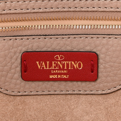 Valentino Garavani Grained Calfskin Rockstud Shoulder Tote Poudre 6 of 7