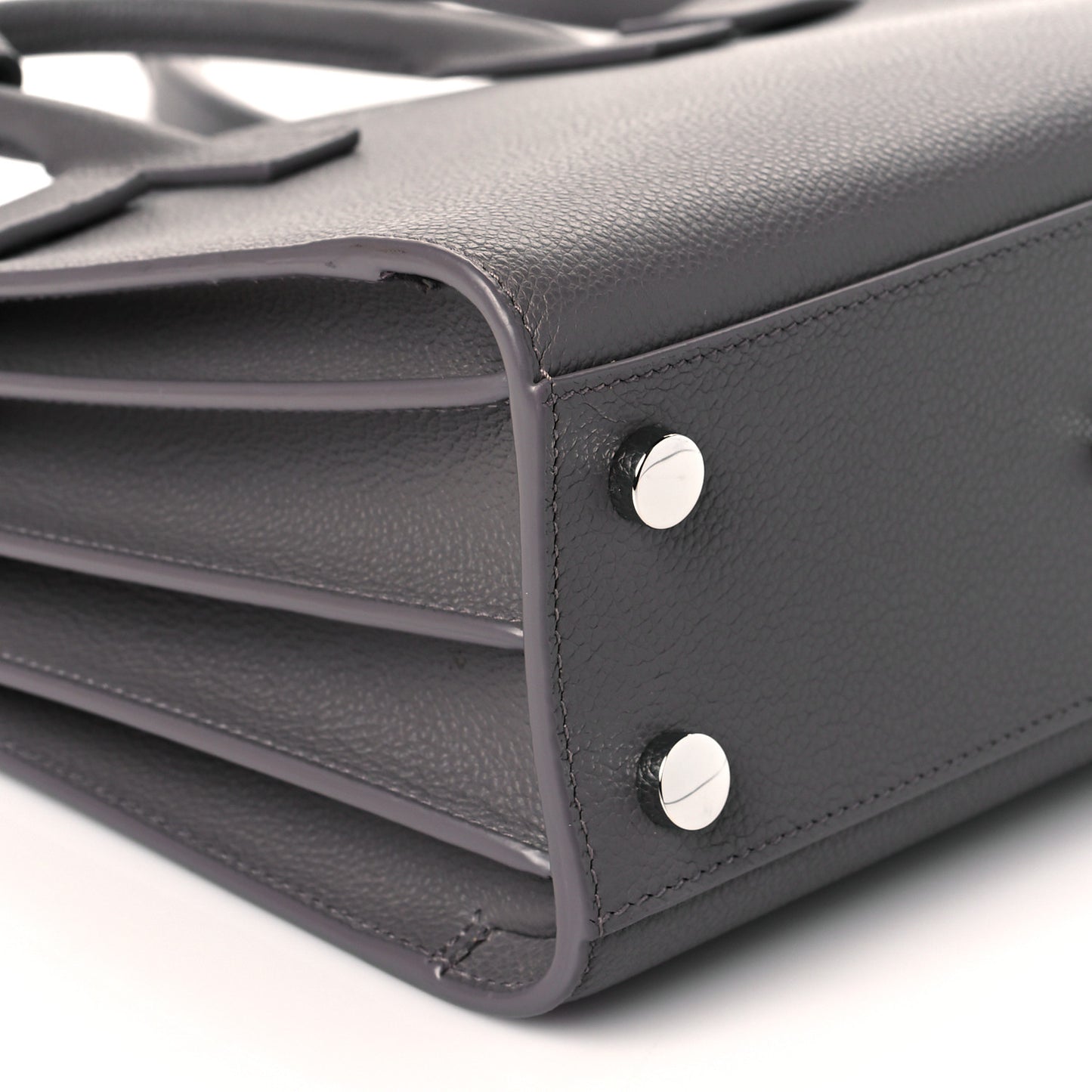 Grained Calfskin Nano Sac De Jour Fog