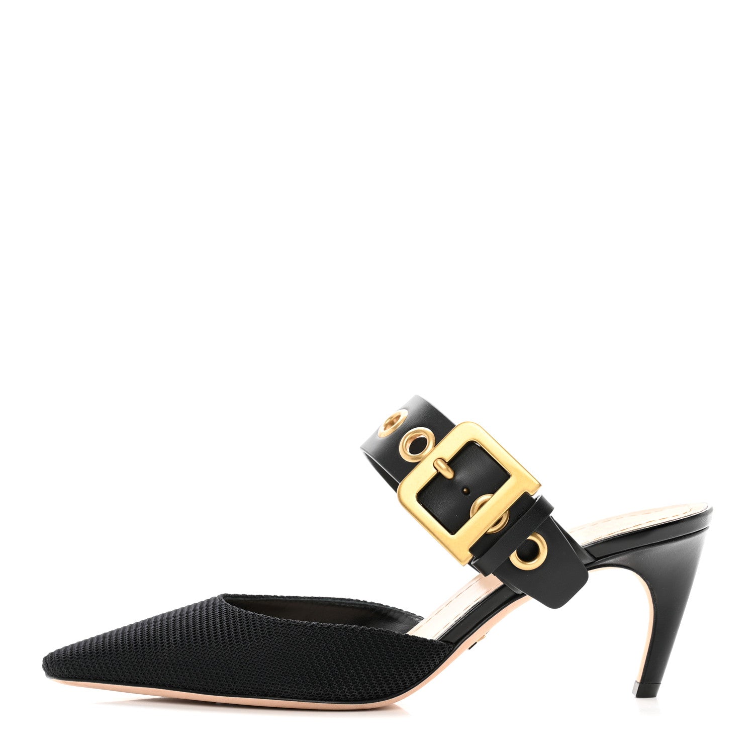 Christian Dior Technical Fabric Calfskin D-Dior 65mm Mules 38 Black 1 of 15