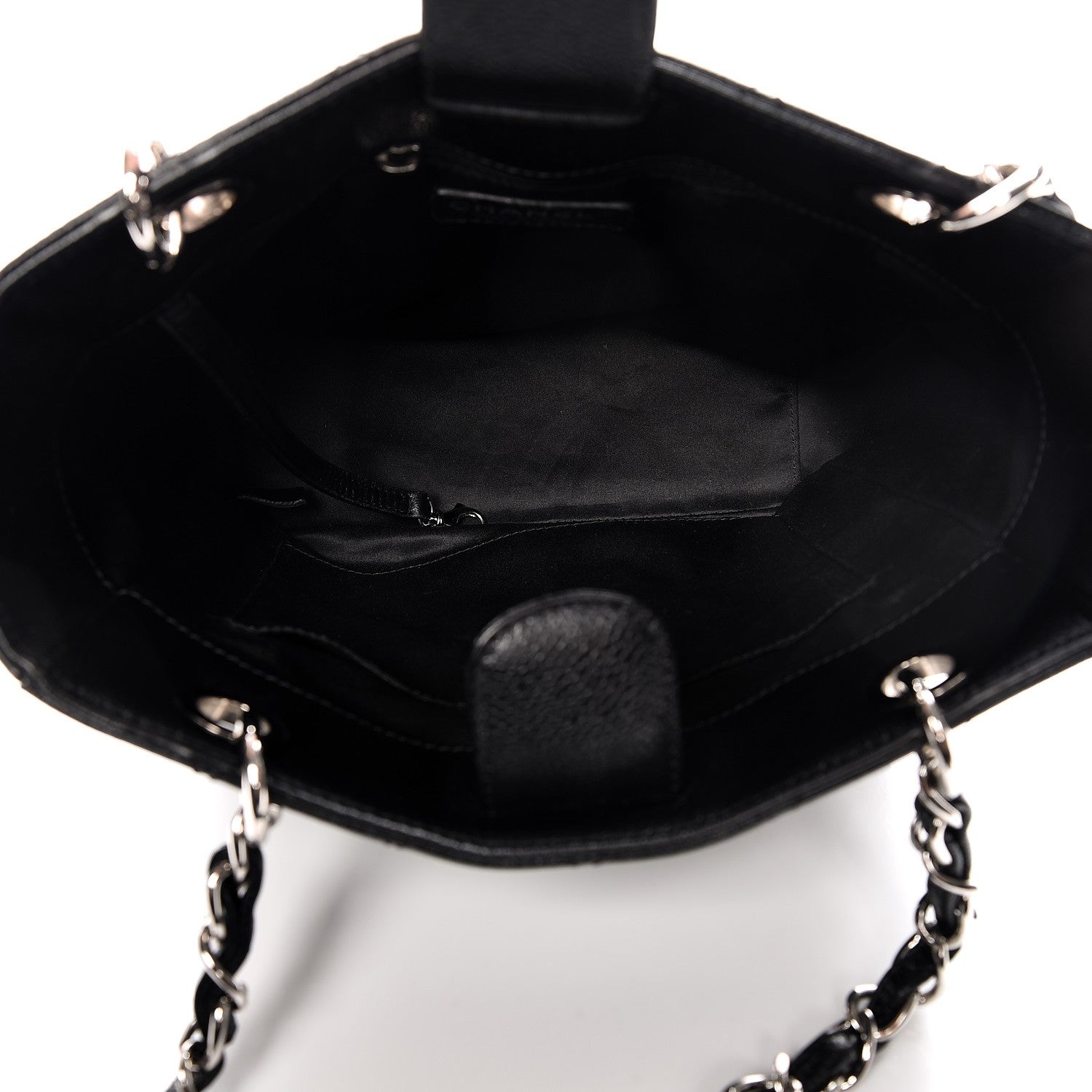 Chanel Caviar Quilted Petit Shopping Tote PST Black 5 of 10