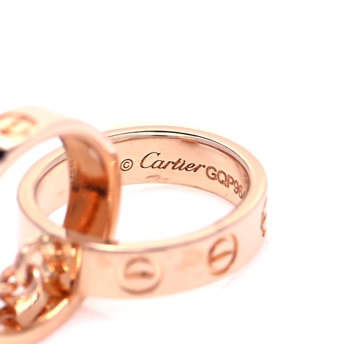 18K Pink Gold Interlocking LOVE Necklace