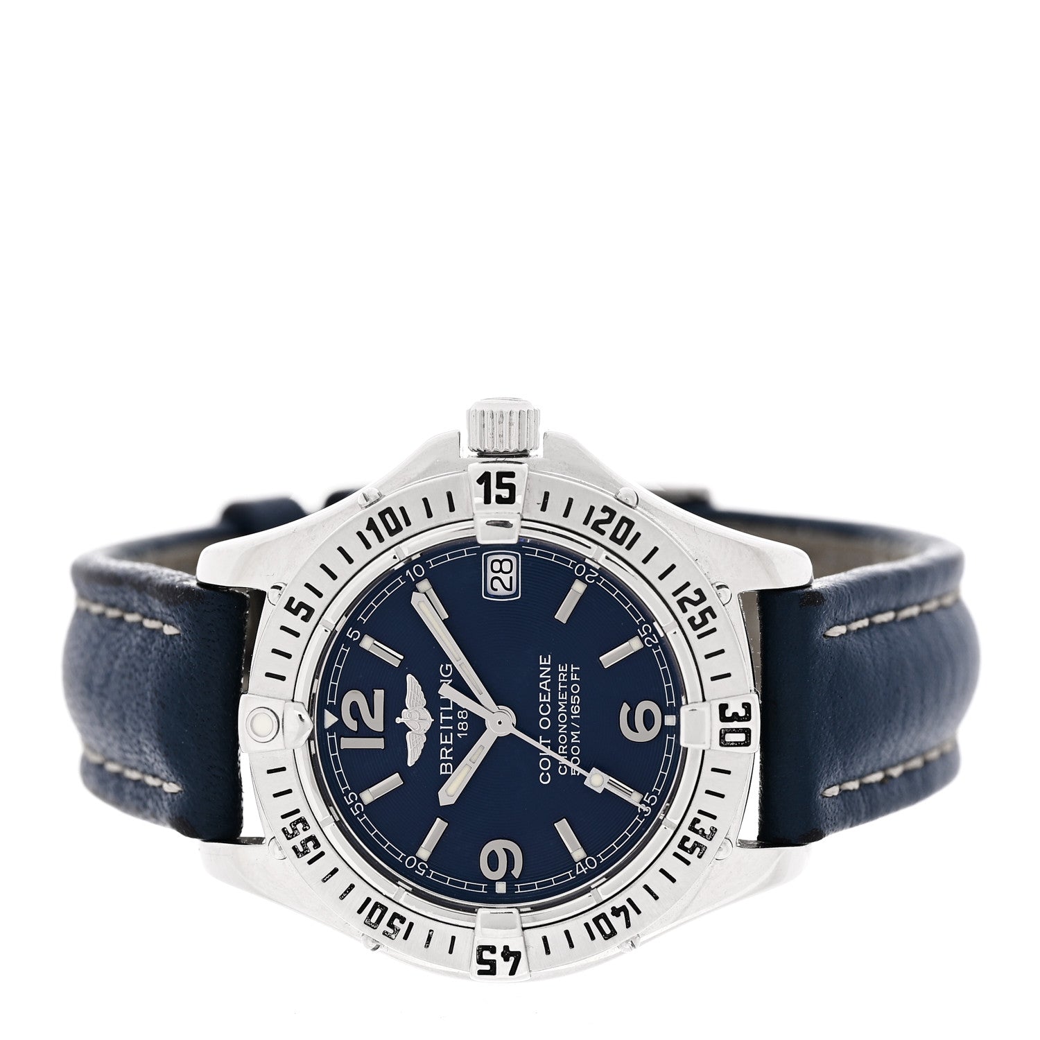 Breitling Stainless Steel Calfskin 32mm Colt Oceane Quartz Watch Blue A77350 2 of 5