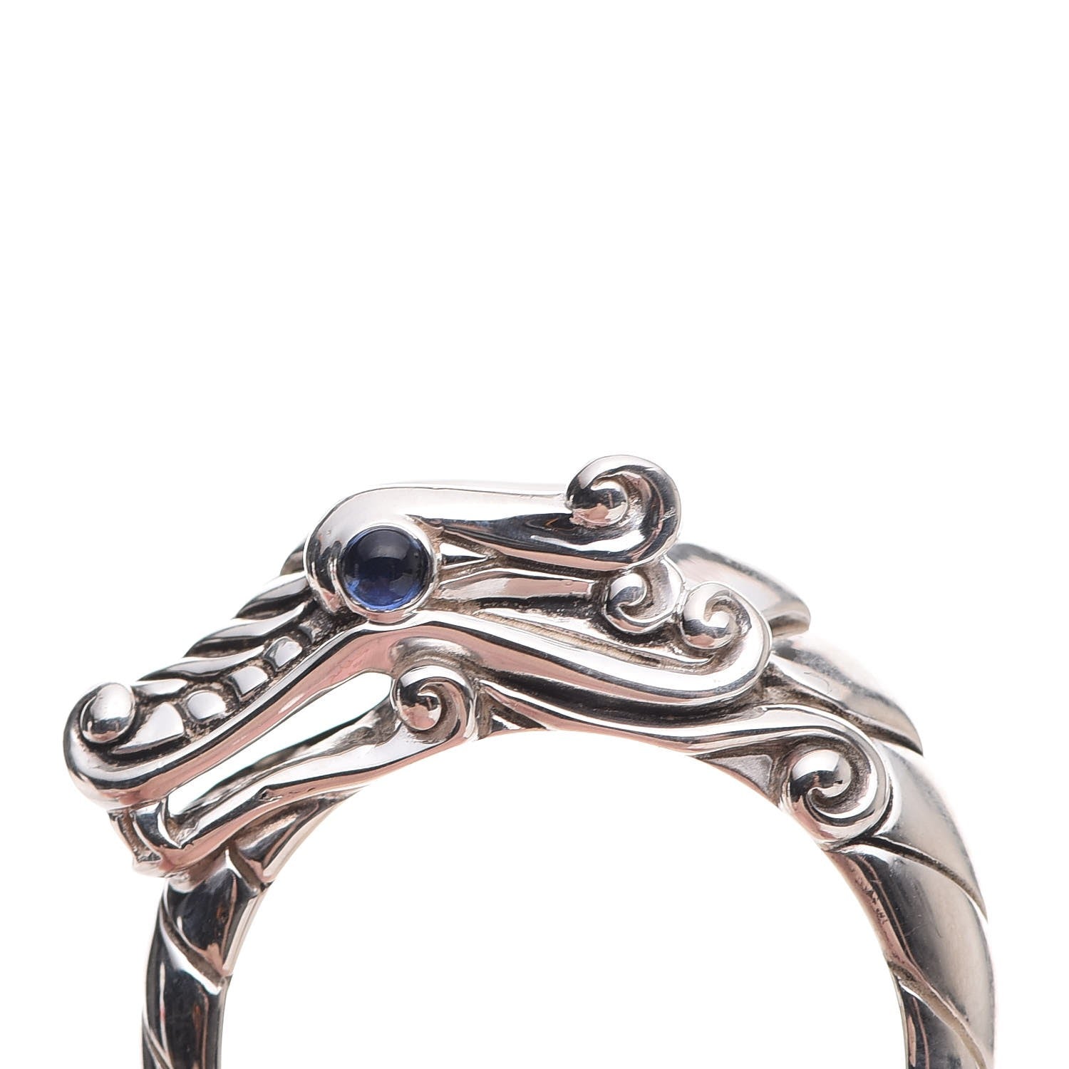John Hardy Sterling Silver Sapphire Naga Dragon Head Ring 60 9 5 of 6