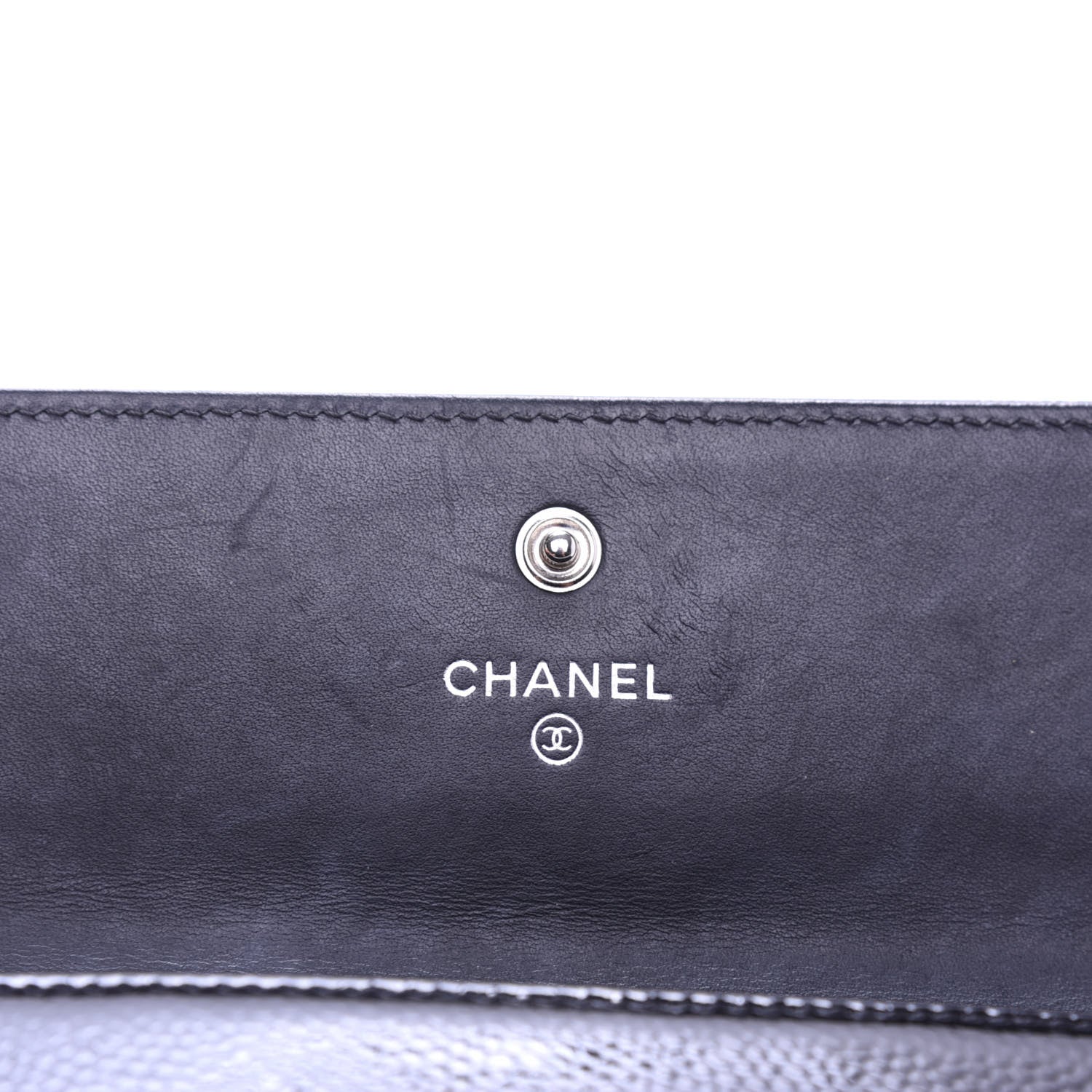 Chanel Patent Caviar Timeless CC Large Gusset Flap Wallet Black 6 of 8