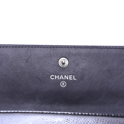 Chanel Patent Caviar Timeless CC Large Gusset Flap Wallet Black 6 of 8
