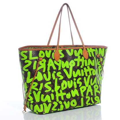 Louis Vuitton Monogram Graffiti Neverfull GM Green 3 of 8
