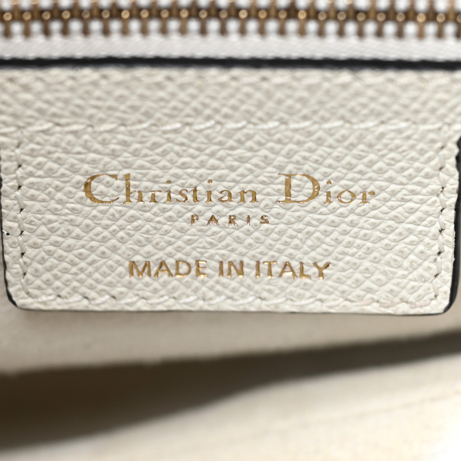 Christian Dior Grained Calfskin Saddle Bag White 6 of 9