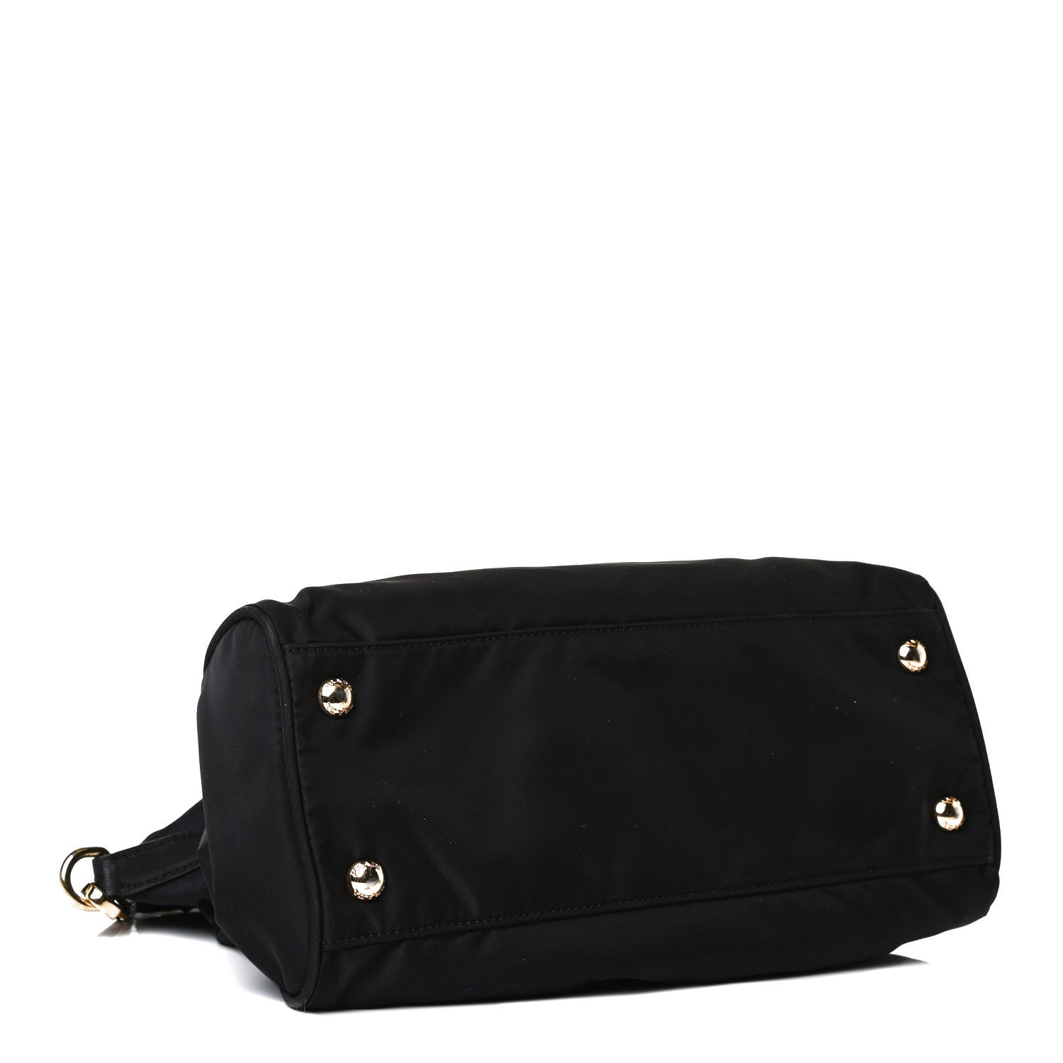 Prada Nylon Soft Calfskin Tote Black 4 of 12