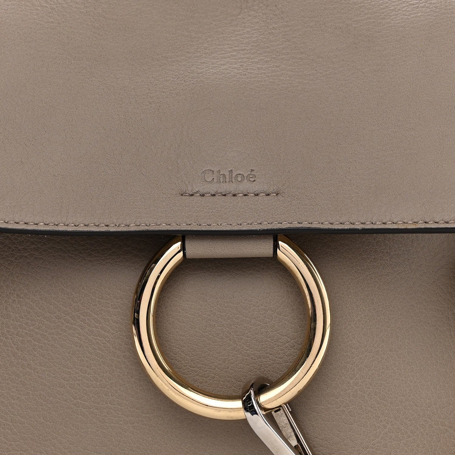 Chloe Calfskin Medium Faye Day Shoulder Bag Motty Grey 10 of 17