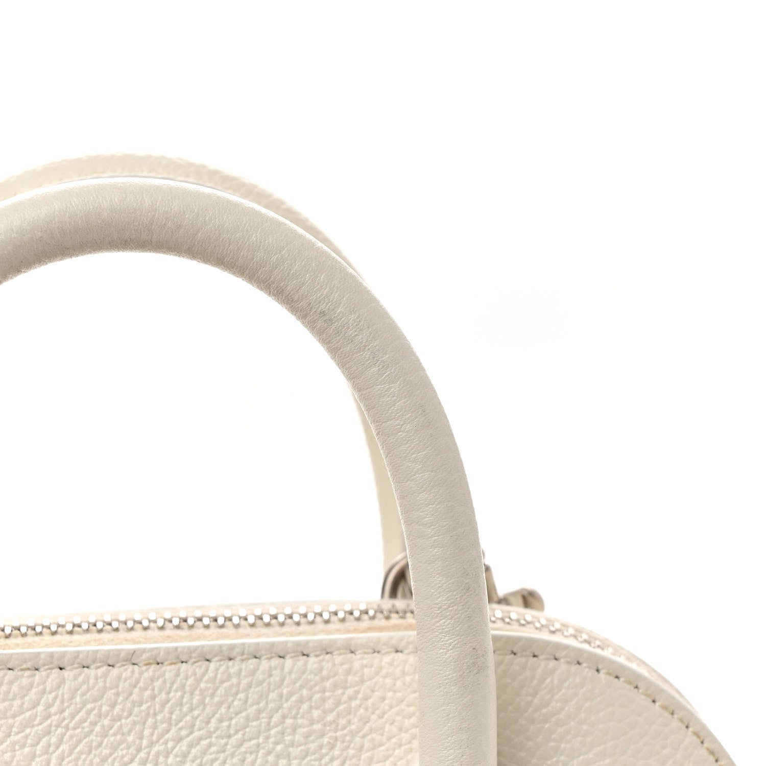 Balenciaga Grained Calfskin XXS Ville Top Handle Bag White Black 10 of 16