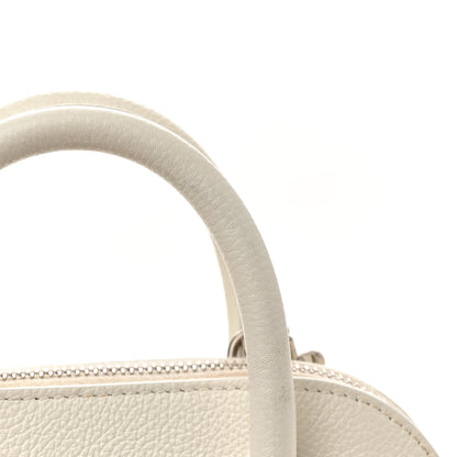 Balenciaga Grained Calfskin XXS Ville Top Handle Bag White Black 10 of 16