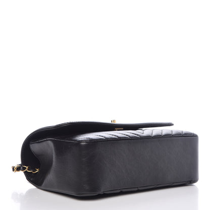 Chanel Calfskin Chevron Quilted Top Handle Flap Black 4 of 9