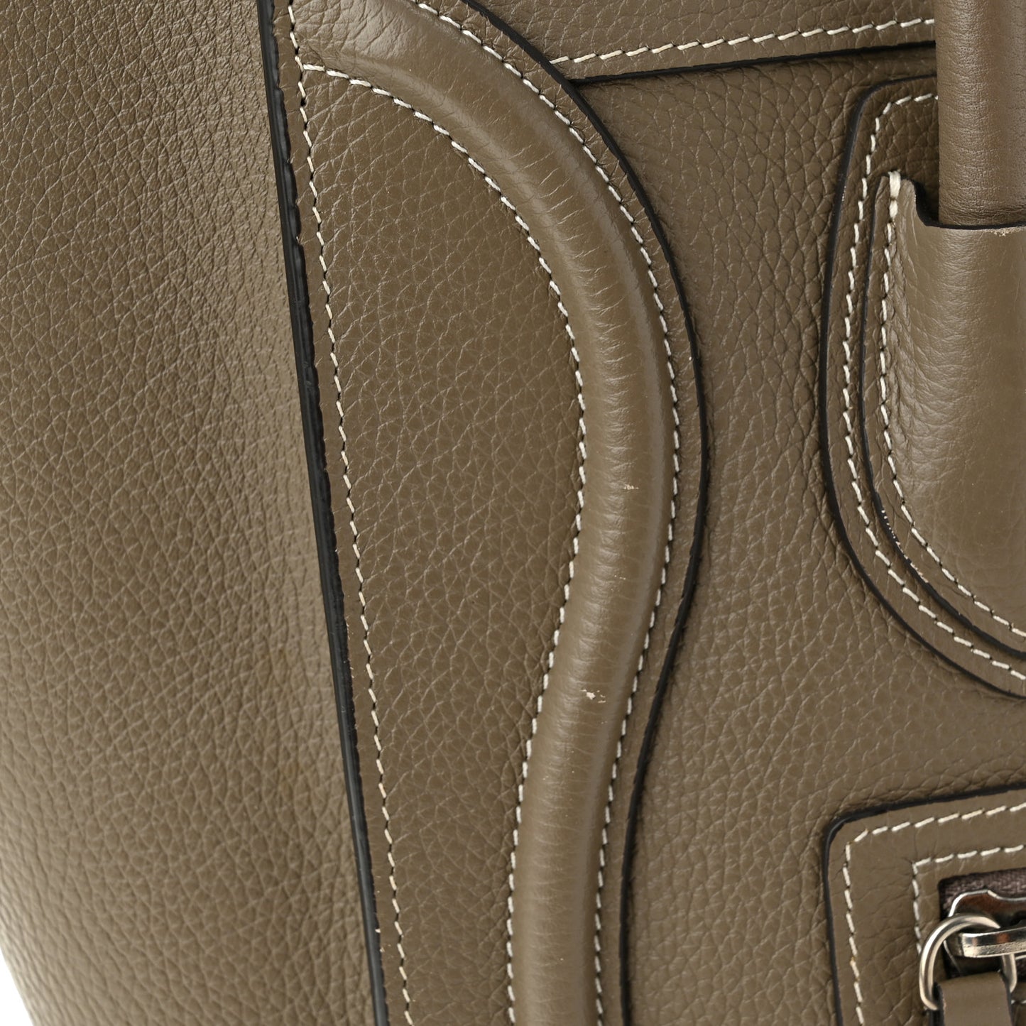 Drummed Calfskin Micro Luggage Souris