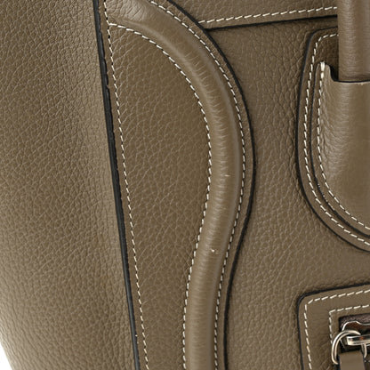 Celine Drummed Calfskin Micro Luggage Souris 12 of 15