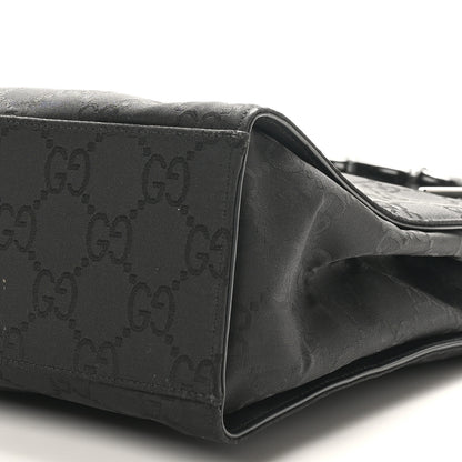 Gucci Nylon Monogram Bamboo Handle Bag Black 10 of 10