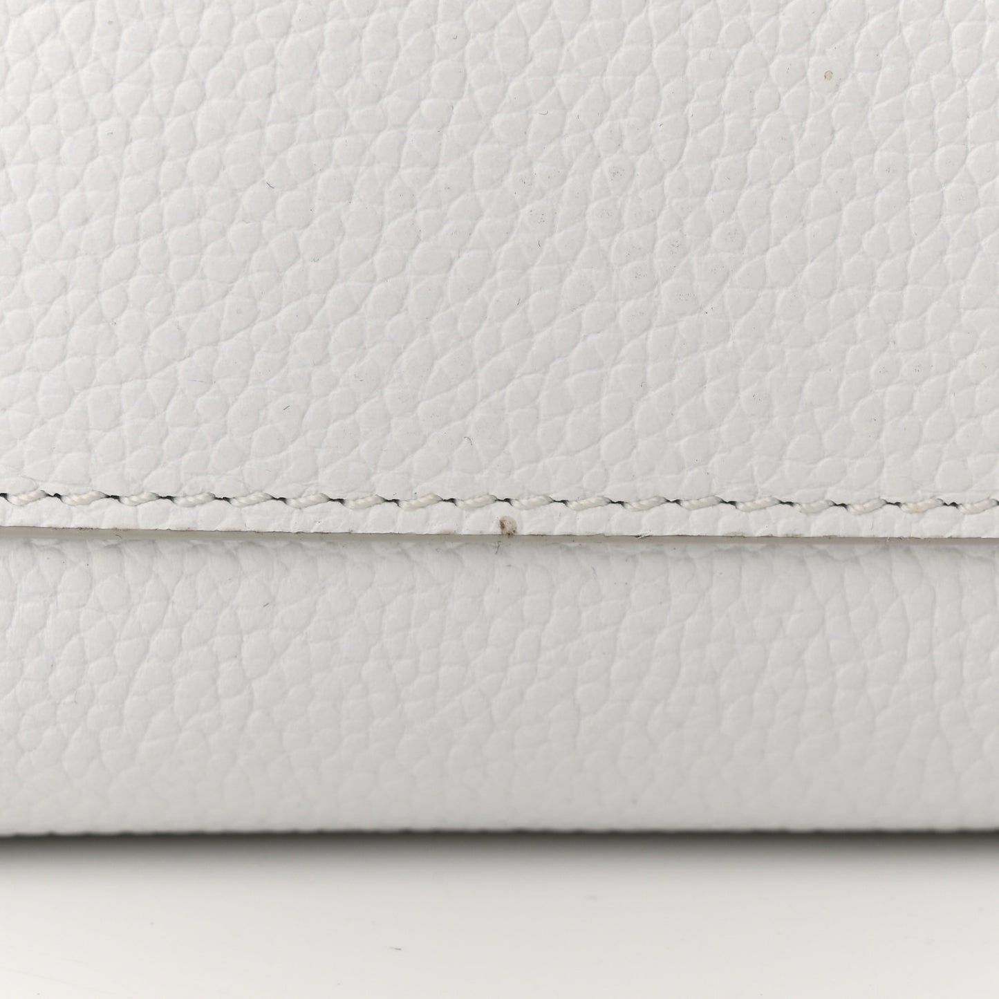 Grained Calfskin Small Neo Executive Shopper Tote White