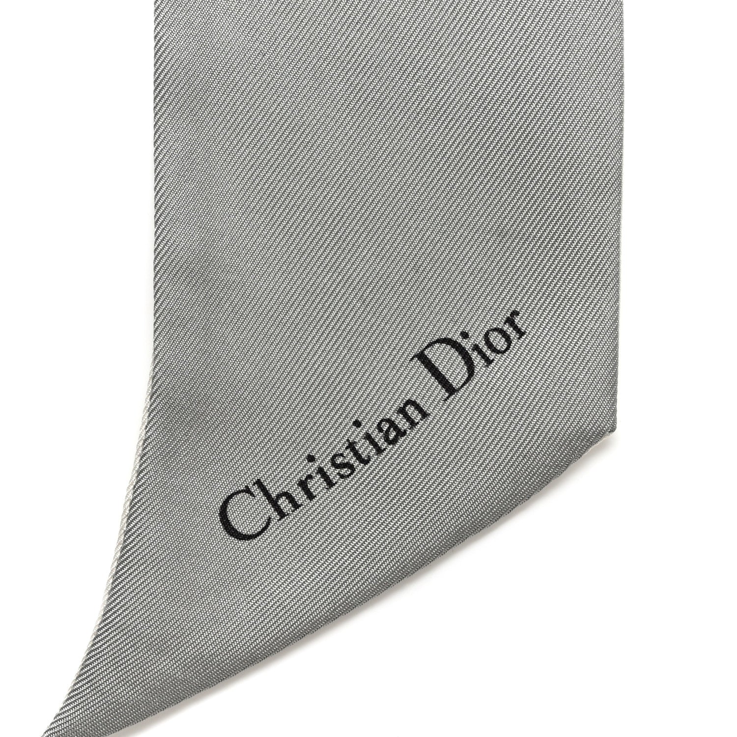 Christian Dior Silk Oblique Mitzah Scarf Grey 6 of 6