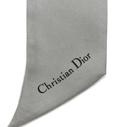 Christian Dior Silk Oblique Mitzah Scarf Grey 6 of 6