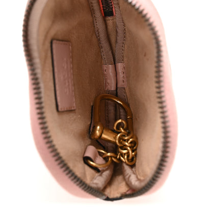 Gucci Calfskin Matelasse Chevron GG Marmont Heart Coin Purse Perfect Pink 5 of 9