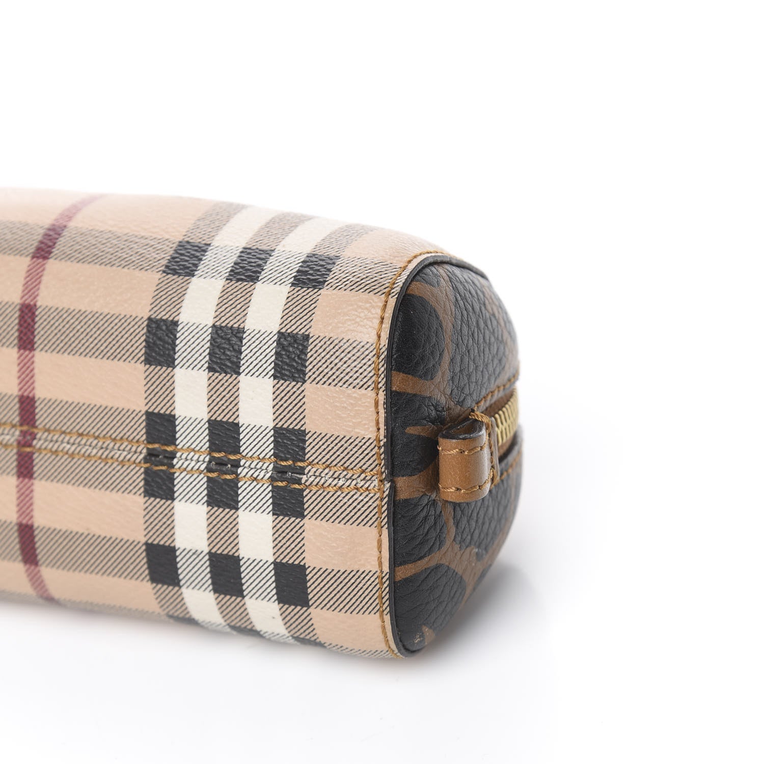 Burberry Haymarket Check Small Evelyn Cosmetic Pouch Natural 12 of 12