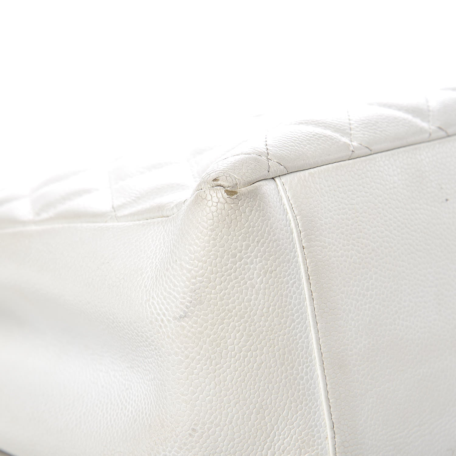 Chanel Caviar Quilted Grand Shopping Tote GST White 9 of 27
