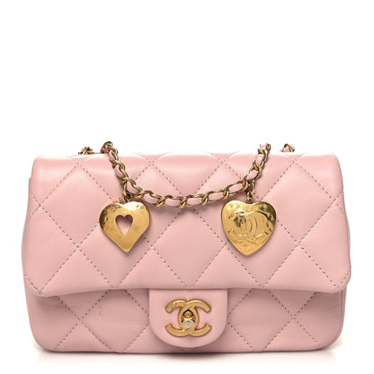 Chanel Lambskin Quilted Mini Heart Charms Flap Light Pink 1 of 11