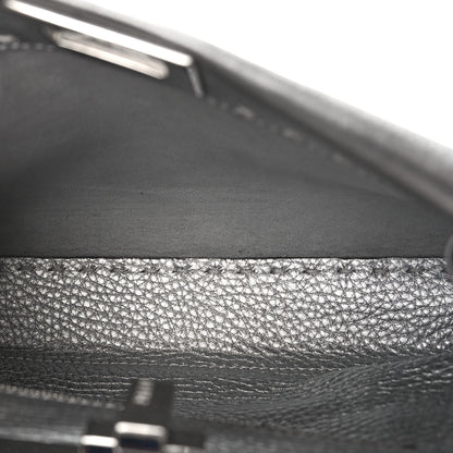 Fendi Cuoio Romano Lux Selleria Mini Peekaboo Iconic Satchel Argento 5 of 9