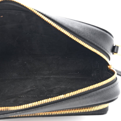 Christian Dior Grained Calfskin Caro Double Pouch Black 5 of 11