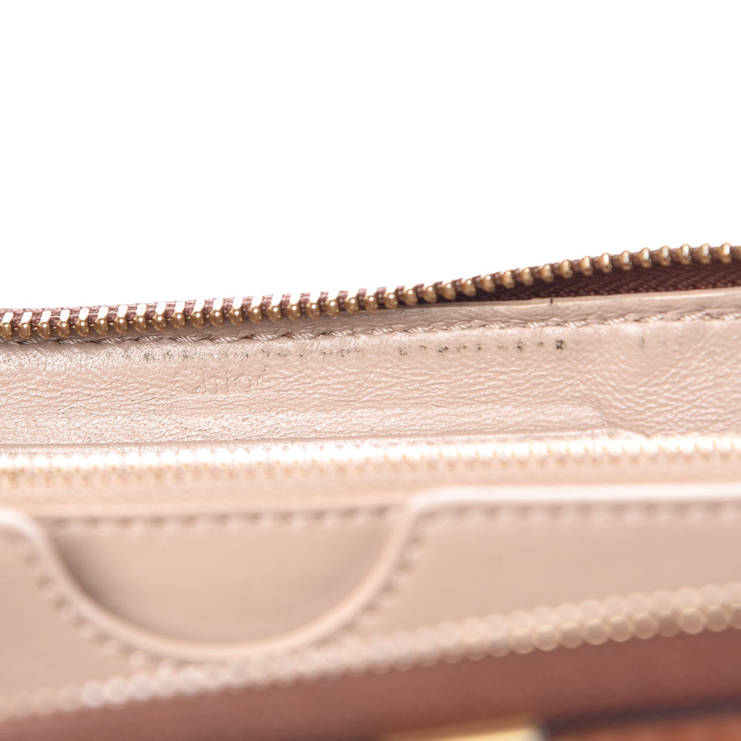 Chloe Grained Calfskin Marcie Long Zip Around Wallet Tan 6 of 18