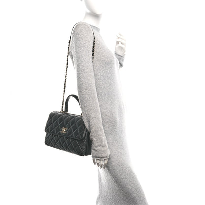 Chanel Lambskin Quilted Medium Trendy CC Flap Dual Handle Bag Black 2 of 10